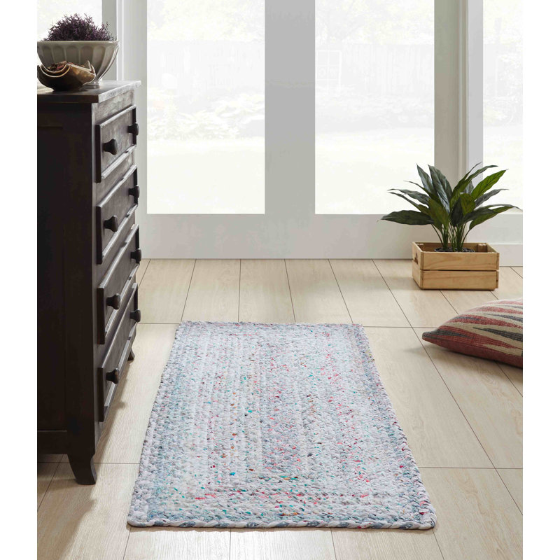 Tapis pastel tressé à la main Artington, Rectangle 2 pi x 5 pi