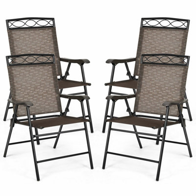 Fauteuil de patio pliant doré