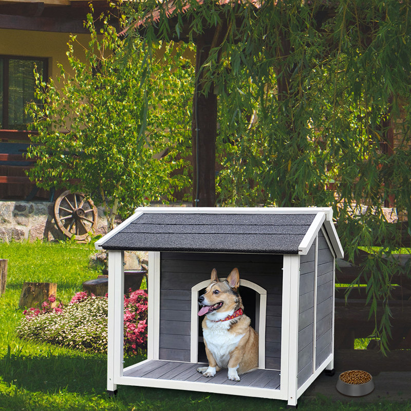 Outdoor Dog House With Multiple Features For Medium-Sized Pets