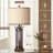 26" Farmhouse Table Lamps for Living Room Rustic Beside Lamps for Bedroom with USB A+C Charging Ports (Set of 2)-2014379771