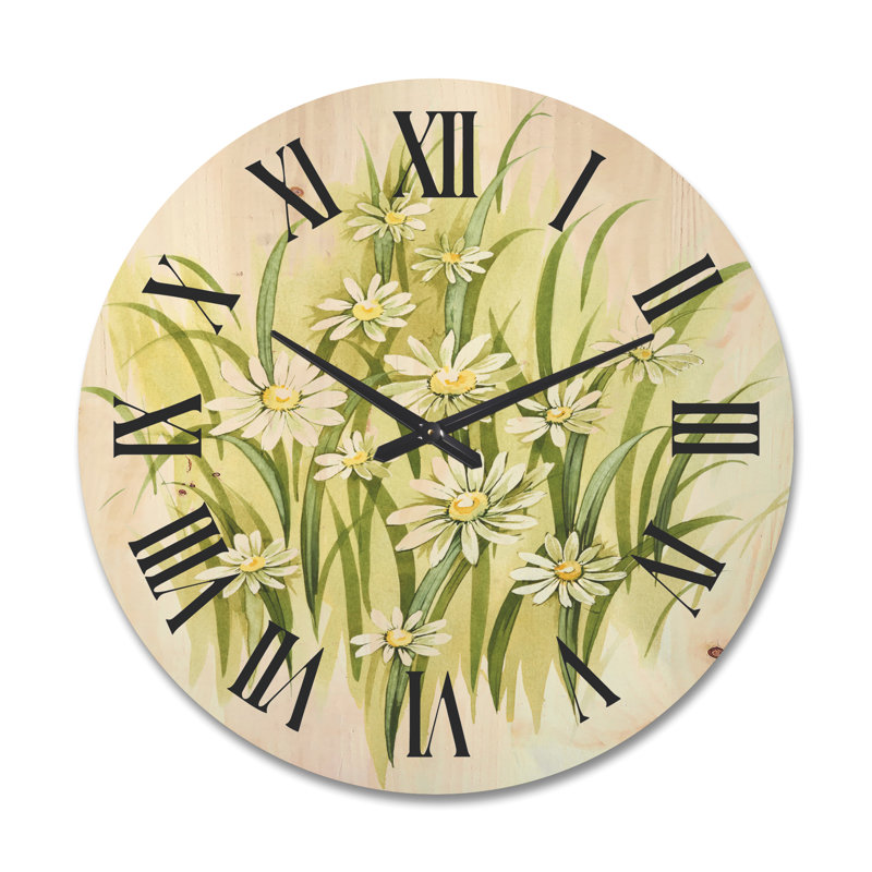 Horloge murale en bois blanc, Très grand