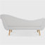 Chaise longue avec accoudoirs à volutes