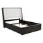 Ensemble de chambre à coucher Marcello noir bruni, 3 pièces, comprenant un lit à oreilles, une commode et une commode haute.