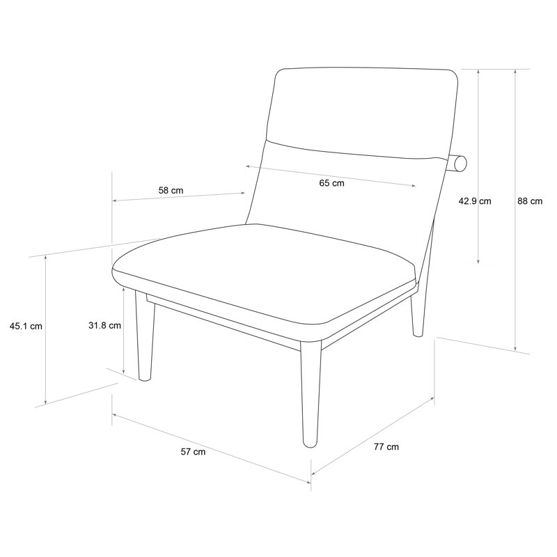 Hudson Leather Accent Chair, Oxford Blue Genuine Leather