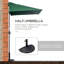 Parasol de balcon extérieur demi-parasol 8 pi avec 5 nervures-1029826098