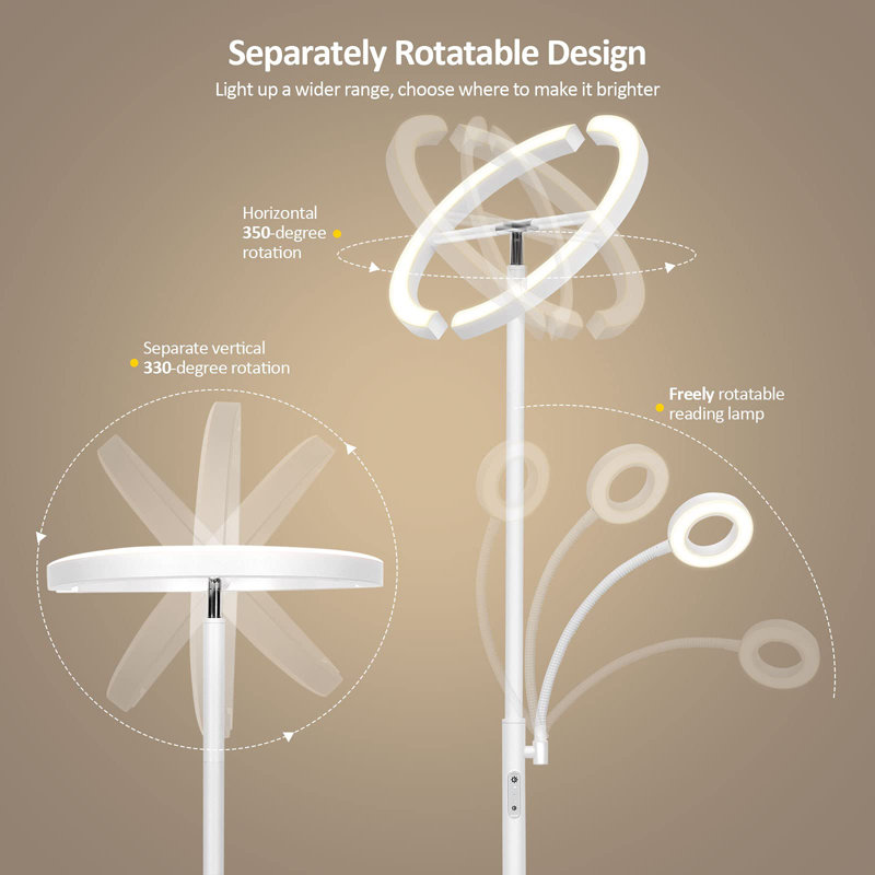 Blodget 175cm LED Novelty Floor Lamp, White