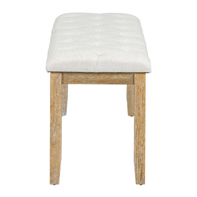 Ensemble de salle à manger rectangulaire rétro TREXM 6 pièces, table avec pieds uniques, 4 chaises rembourrées et 1 banc pour salle à manger et cuisine (bois naturel lavé)