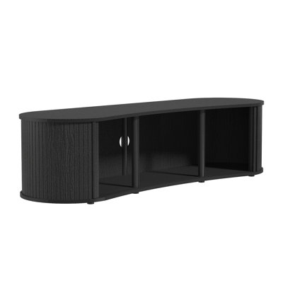 Aurel Buchheit Modern 59.1" Fluted TV Stand With Open Storage And Sliding Door
