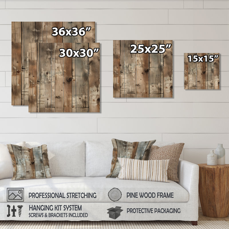 Odie - Décoration murale abstraite en bois, H 30 po x l 30 po