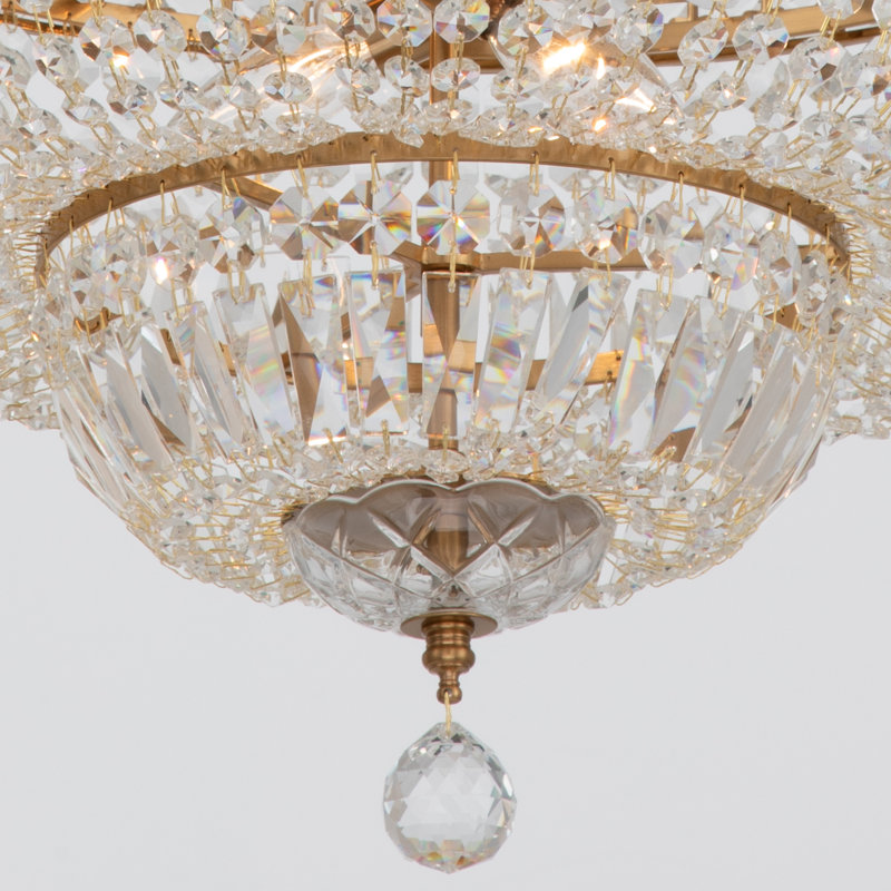 Sansom 22'' Aged Brass Chandelier