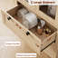 Modern Farmhouse Kitchen Pantry Cabinet with Glass Doors – 72" Tall, 2 Large Drawers, Adjustable Shelves, Multipurpose Storage Cupboard for Dining Room, Kitchen, Bathroom, Living Room-1623258754