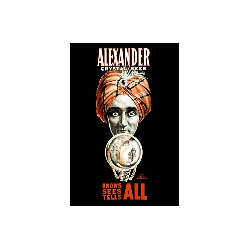 « alexander crystal seer », affiche rétro, H 66 po x l 44 po