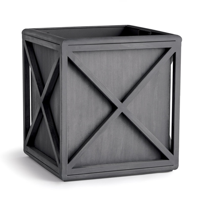Metal Planter, 22" H x 20" W x 20" D