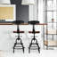 Tabouret pivotant en bois massif Jaykon