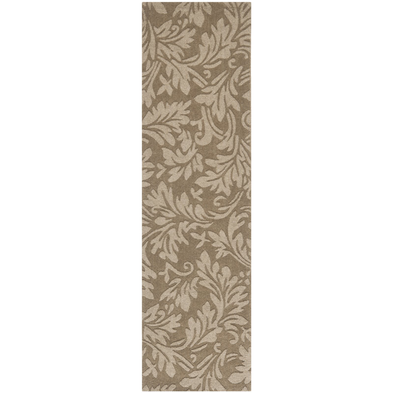 Montreal Hand Loomed Wool Floral Rug, Runner 2'3" x 12'