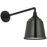 Thomas O'Brien, "Academy 17.5" Mack Barn Light in Matte Black with 16" Rockhouse Shade