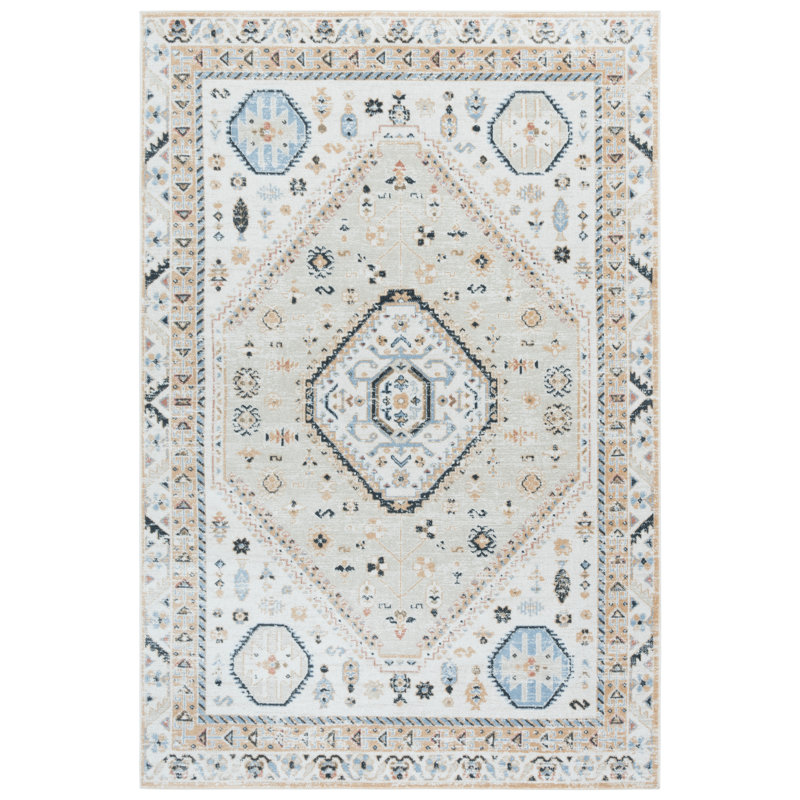 Washable Oriental Indoor Rug, Rectangle 4' x 6'