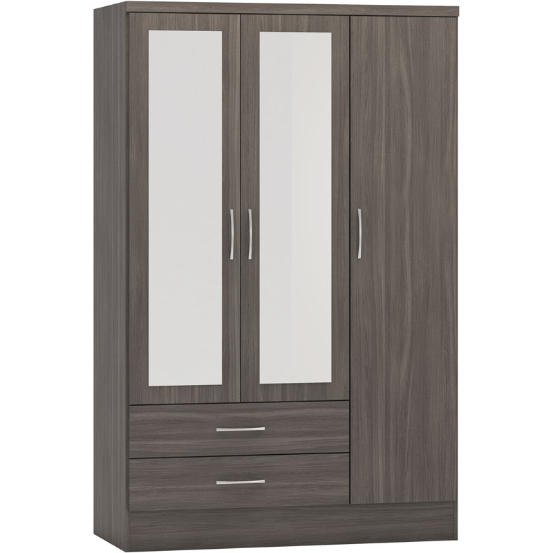 Cascio 3 Door Wardrobe, Black Wood Grain