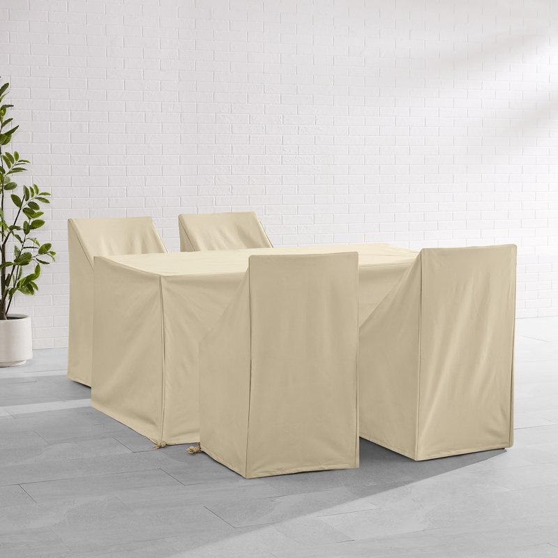 Housse pour ensemble repas de patio, Brun clair