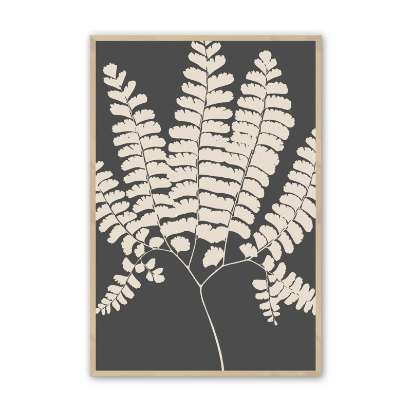 «Botanic Harmony In Slate V», reproduction d'art sur papier, H 25,5 po x l 19,5 po x P 1 po, Érable brut