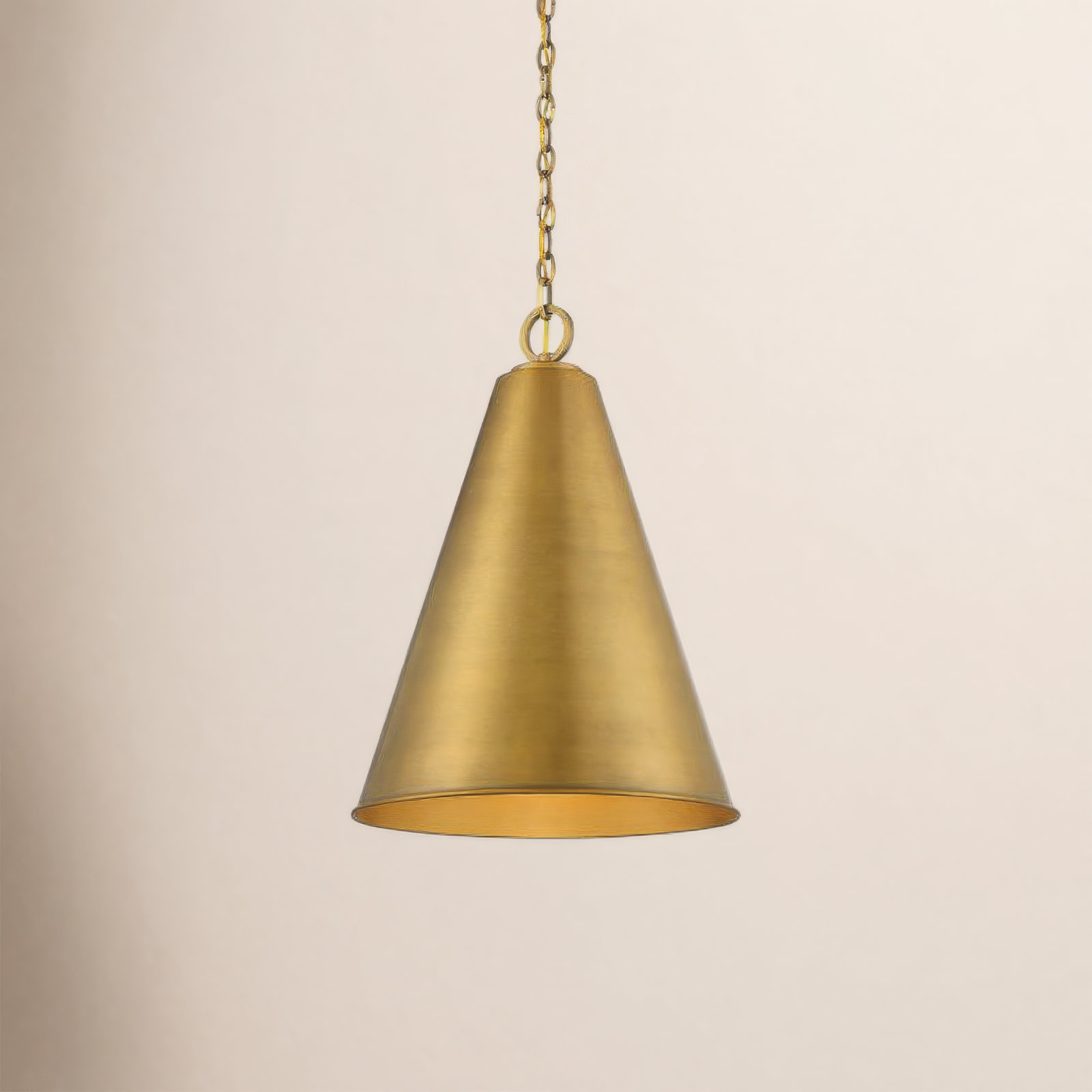 Grenadine Dimmable 1 - Light Pendant, Natural Brass