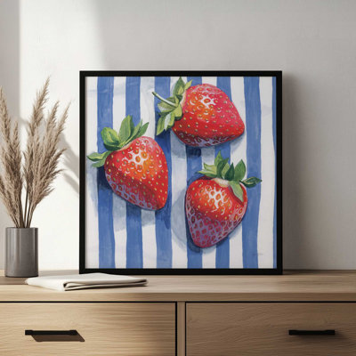 Impression sur toile «Stripe Berries» par Kate Jarvik Birch