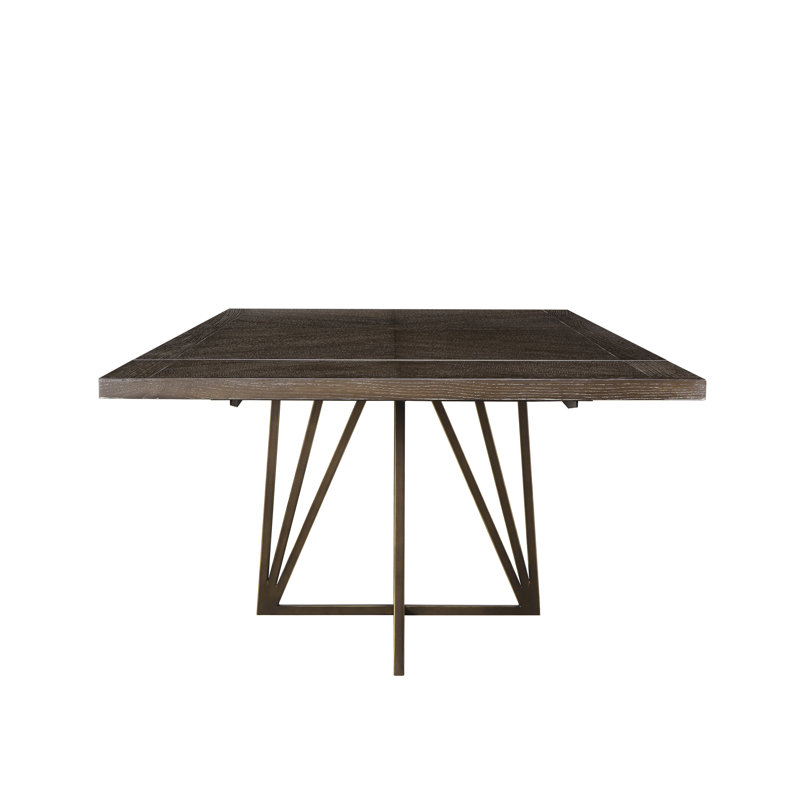 Abreia Extendable Metal Base Dining Table