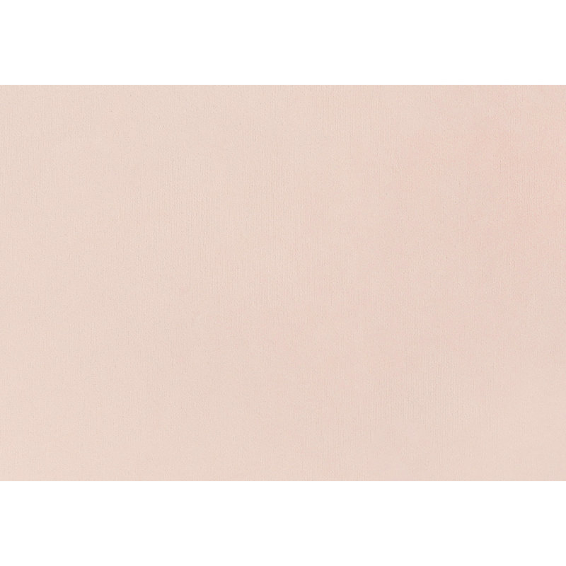 Grand lit glamour en velours rose avec tête de lit à boutons et courbée