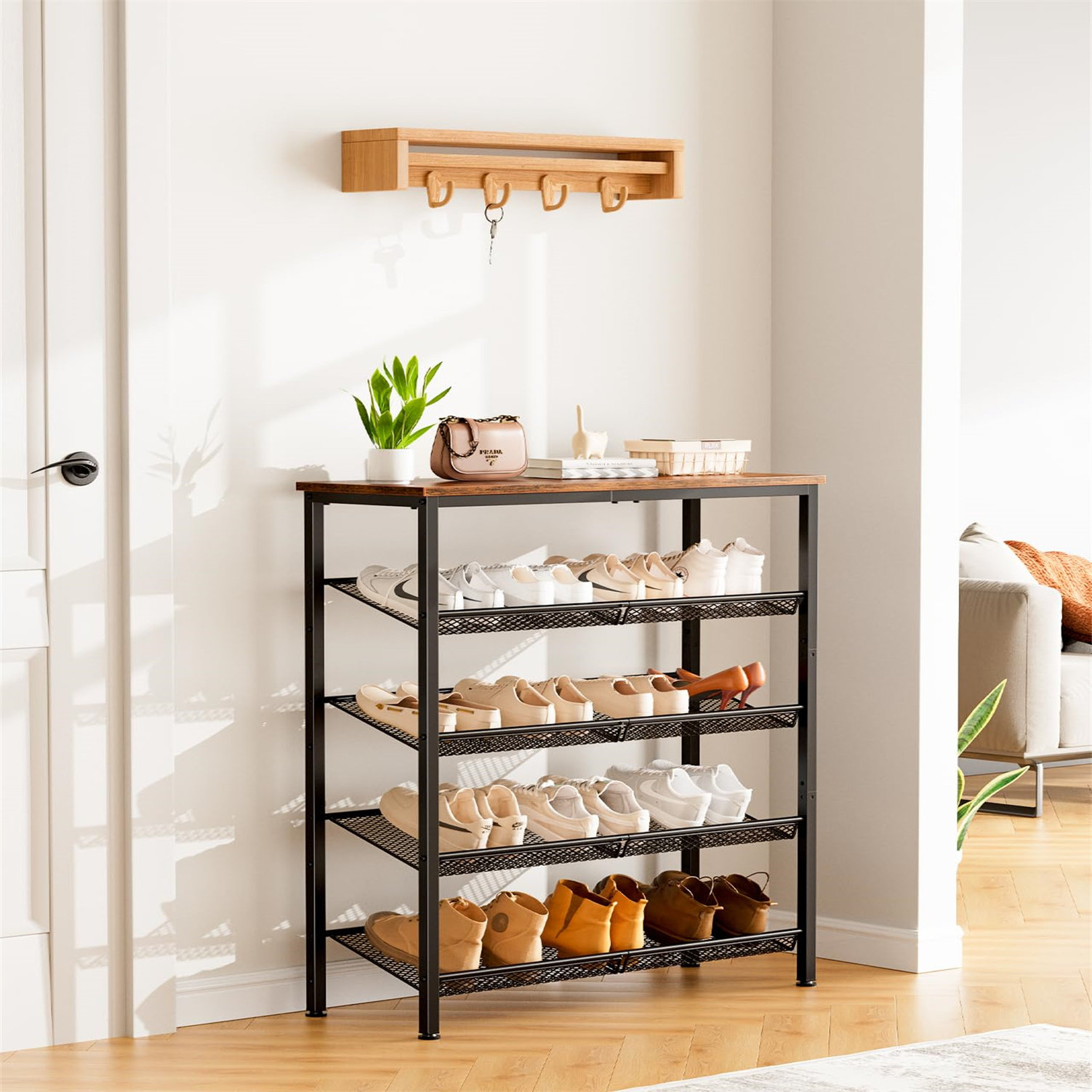 12 Pair Shoe Rack