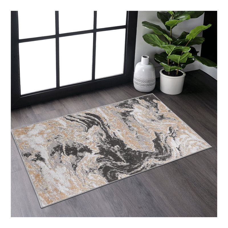 Collection Grey /Abstract Non-Shedding Living Room Bedroom Dining Home Office Stylish and Stain Resistant Area Rug