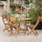 Amaure 4 - Person Acacia Patio Dining Set with Rectangular Table-1864553318