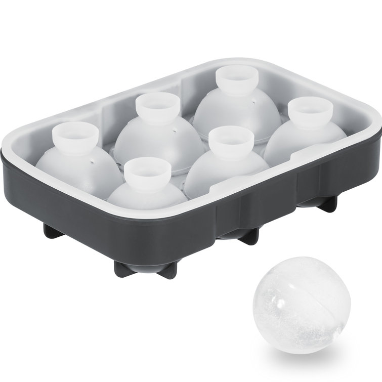 VEVOR Ice Cube Trays (Set of 2), 2-in-1 Combo with Silicone Sphere