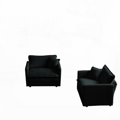 Ensemble de chaises avec accoudoirs rembourrés Chenille