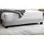 Grand lit rembourré en laine gris avec tête de lit capitonnée et lumières DEL encastrées de style contemporain sans sommier tapissier-185042233