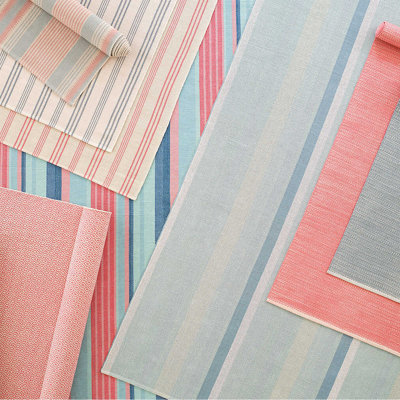 Shore Stripe Handwoven Cotton Rug