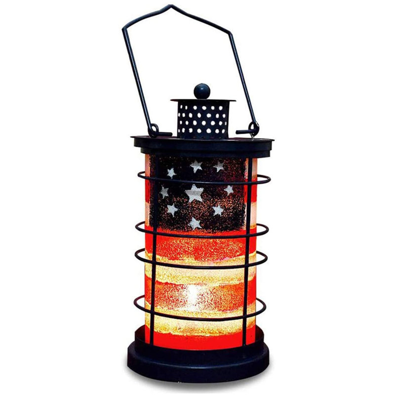 8.5'' H Glass Tabletop Lantern