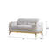 Causeuse en bois de style moderne Zoe-438365995