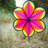 19" Rainbow Star Flower Spinner