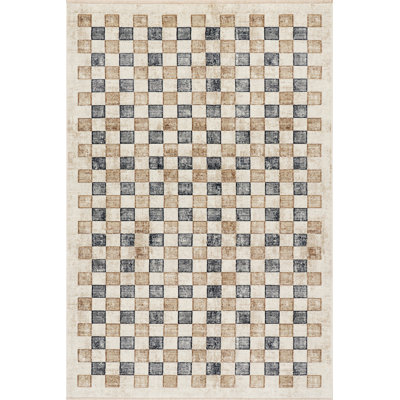  Virelle Modern Checkered Area Rug