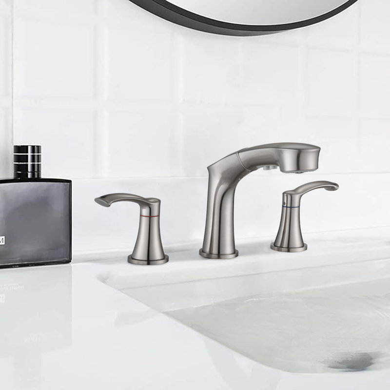 2-handle Bathroom Faucet, Brushed Nickel