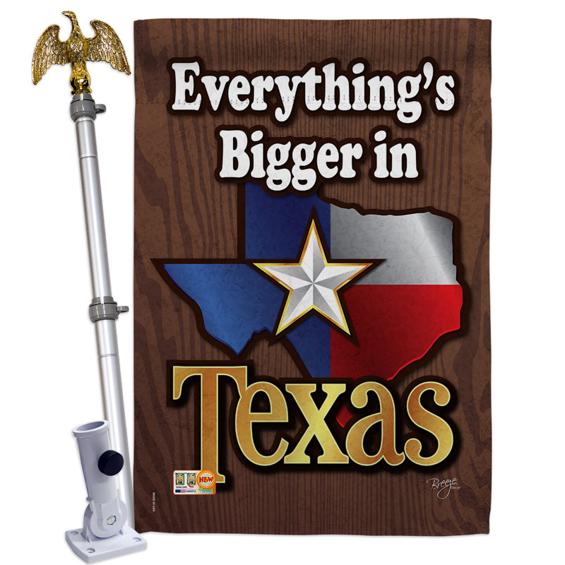 Double Sided 40 in. H x 28 in. W Polyester Flag set