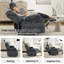 Ensemble de salon manuel en microfibre 3 pièces avec fauteuil inclinable chauffant à massage et causeuse manuelle et canapé 3 pièces