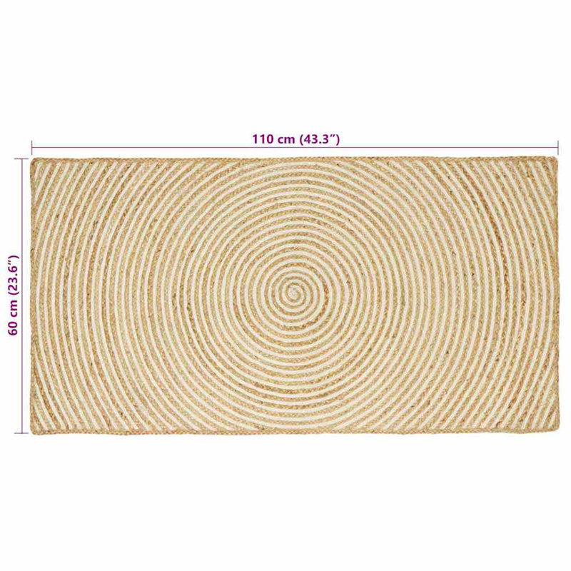Solid Colour Standard Area Rug, Rectangle 60 x 110cm