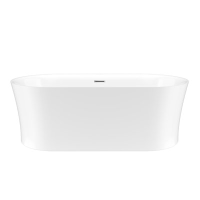 60" x 32" Freestanding Soaking Acrylic Bathtub