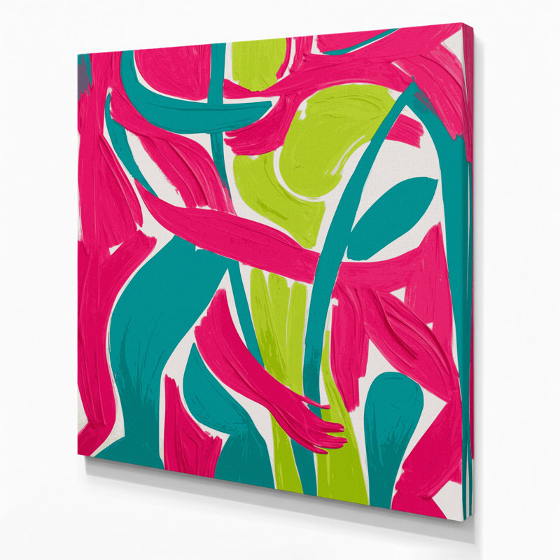 Abstrait art figuratif sur toile rouge 83, 12" H x 12" W