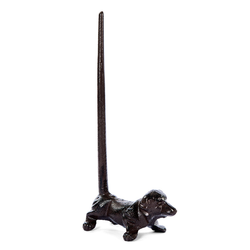 Porte-essuie-tout autoportant en fonte Dachshund