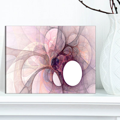 Ailes d'ange fractal mauve clair - impression sur toile tendue