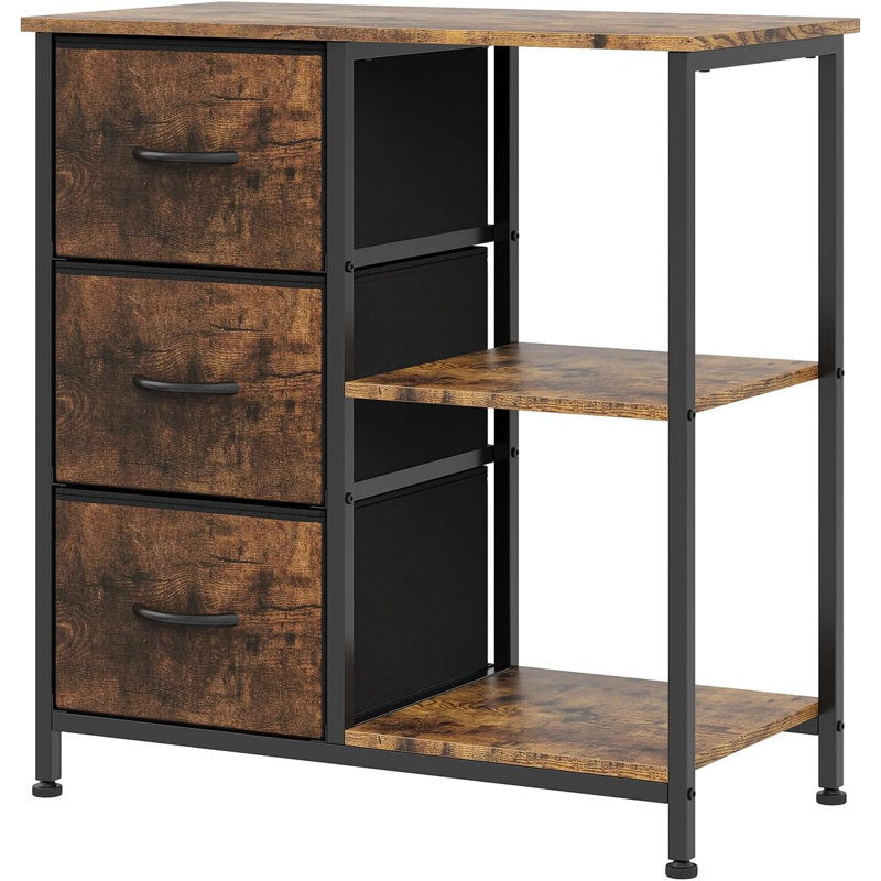 70 cm W 3 -Drawer Filing Cabinet, Brown