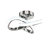 Modern 6000K LED Flush Mount Light Nickel Metal, Dimmable, ETL Certified, 18W Ceiling Fixture