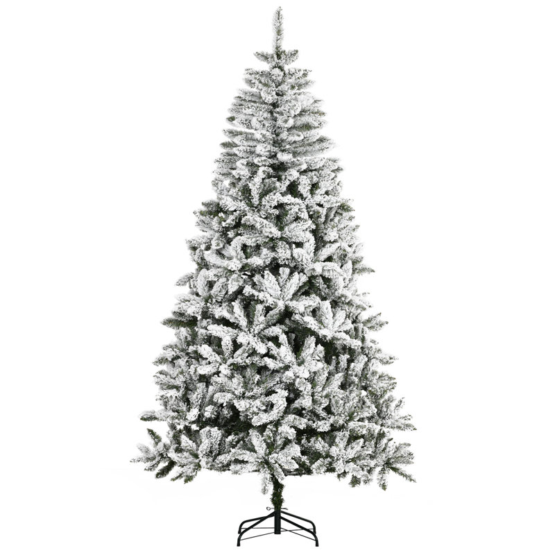 Arbre de Noël pin vert givré 7 pi 6 po H, 88.6"